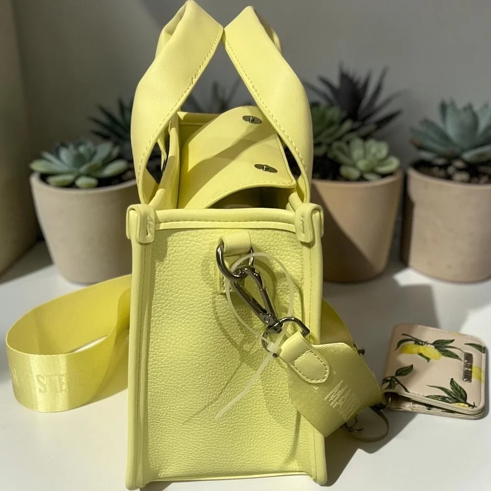 Steve Madden Satchel Women's Yellow  Crossbody w/Lemon‎ Pouch BWEBBER-CC  Medium